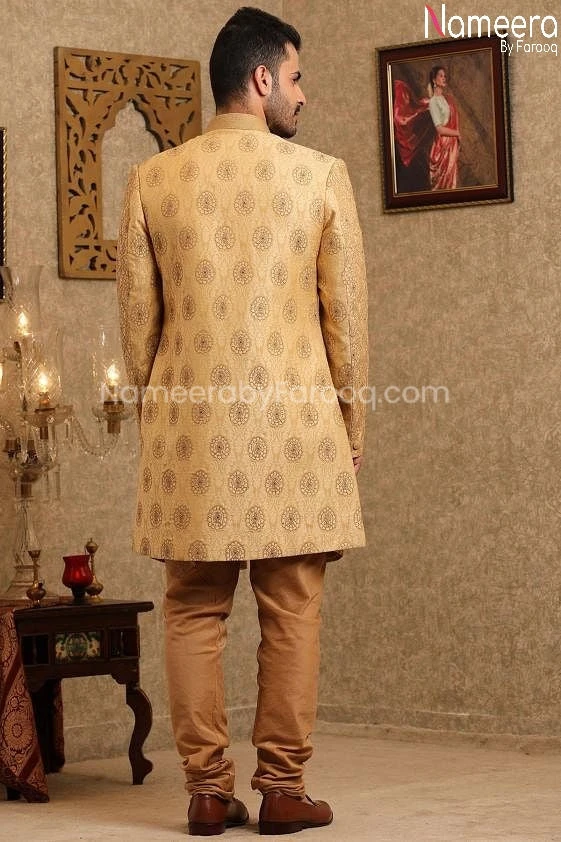 Latest Sherwani Pakistani For Wedding Online #GR103 6 Latest Sherwani Pakistani For Wedding Online #GR103 - Image 4