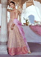 Elegant Rose Gold Lehenga Choli Pakistani Bridal Dress 5 Elegant Rose Gold Lehenga Choli Pakistani Bridal Dress - Image 3