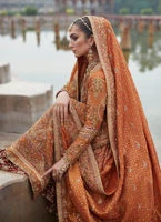 Orange Lehenga Designs Dress For Pakistani Bridal Wear 5 Orange Lehenga Designs Dress For Pakistani Bridal Wear - Image 3
