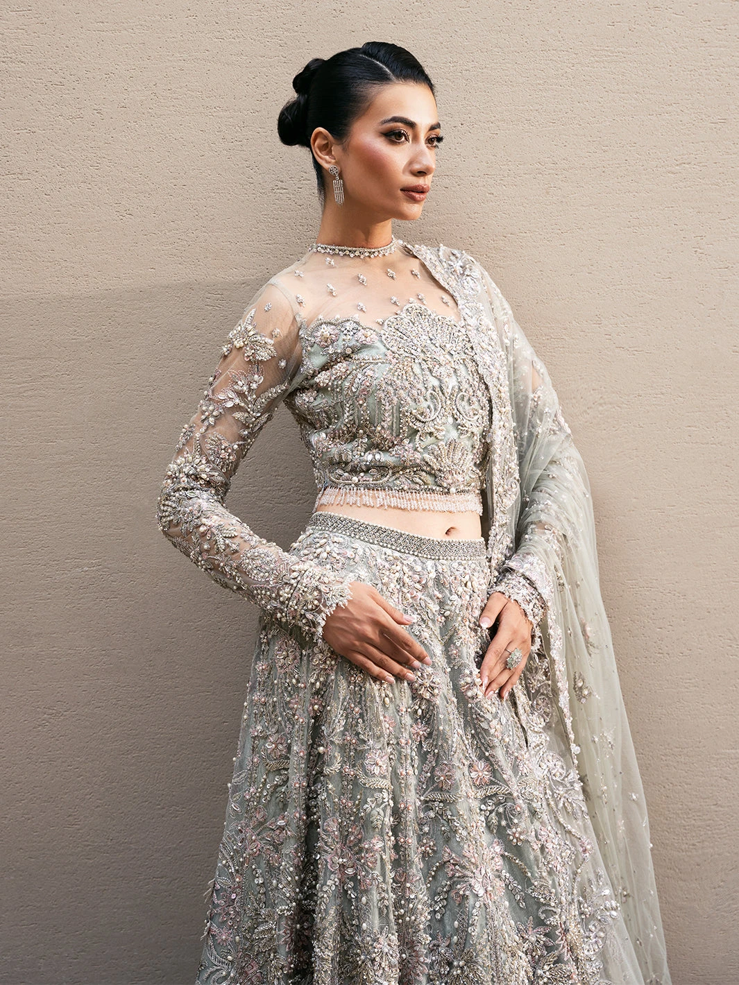 Lehenga Choli Pakistani Wedding Outfit Santa Clara 7 Lehenga Choli Pakistani Wedding Outfit Santa Clara - Image 5