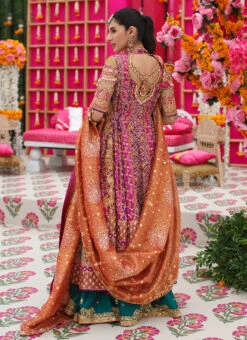Luxury Pakistani Bridal Anarkali Lehenga In Angarkha Style 9 Luxury Pakistani Bridal Anarkali Lehenga In Angarkha Style -LuxPak Bridal Studio Store Luxury Bridal Anarkali Lehenga in Angarkha