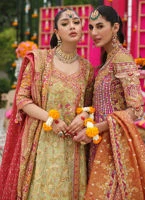 Luxury Pakistani Bridal Anarkali Lehenga In Angarkha Style 5 Luxury Pakistani Bridal Anarkali Lehenga In Angarkha Style - Image 3