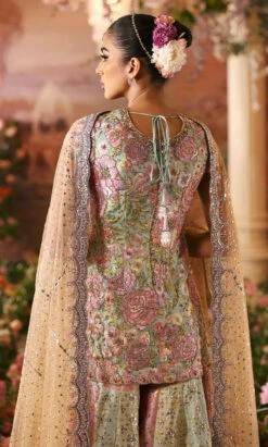 Multicolor Sharara And Kameez Pakistani Wedding Dress -LuxPak Bridal Studio Store MulticolorShararaandKameezPakistaniWeddingDressOnline