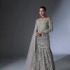 Net Pakistani Bridal Dress In Grey Lehenga Shirt Style 1 Net Pakistani Bridal Dress In Grey Lehenga Shirt Style -LuxPak Bridal Studio Store NetPakistaniBridalDressinLehengaShirtStyle