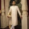 Designer Pakistani Off-white Sherwani For Groom #GN29 1 Designer Pakistani Off-white Sherwani For Groom #GN29 -LuxPak Bridal Studio Store Off whiteSherwaniforGroom