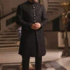 Pakistani Black Sherwani For Men Designer Dress #GN70 2 Pakistani Black Sherwani For Men Designer Dress #GN70 -LuxPak Bridal Studio Store PakistaniBlackSherwaniforMenDesignerDress