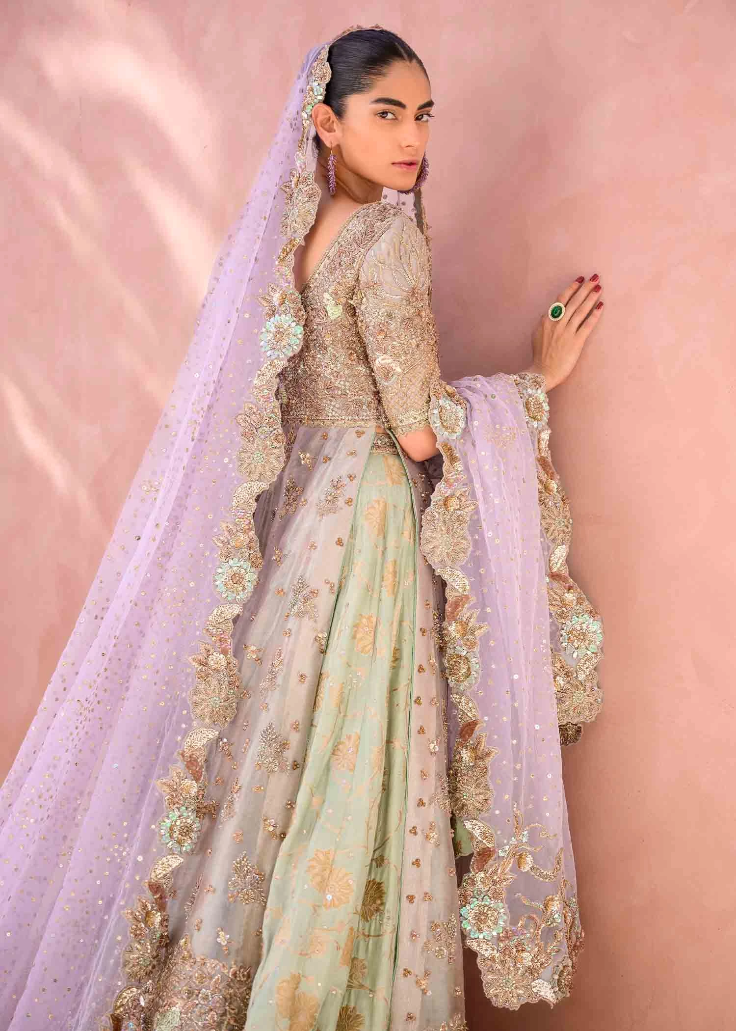 Pakistani Bridal Dress In Classic Lehenga Gown Style 6 Pakistani Bridal Dress In Classic Lehenga Gown Style - Image 4