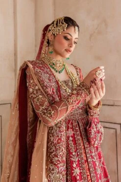 Pakistani Bridal Dress In Gown Long Tail Lehenga Style -LuxPak Bridal Studio Store PakistaniBridalDressinGownLongTailLehengaStyleOnline