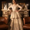 Pakistani Bridal Dress In Ivory Peplum Lehenga Style 2 Pakistani Bridal Dress In Ivory Peplum Lehenga Style -LuxPak Bridal Studio Store PakistaniBridalDressinIvoryPeplumLehengaStyle