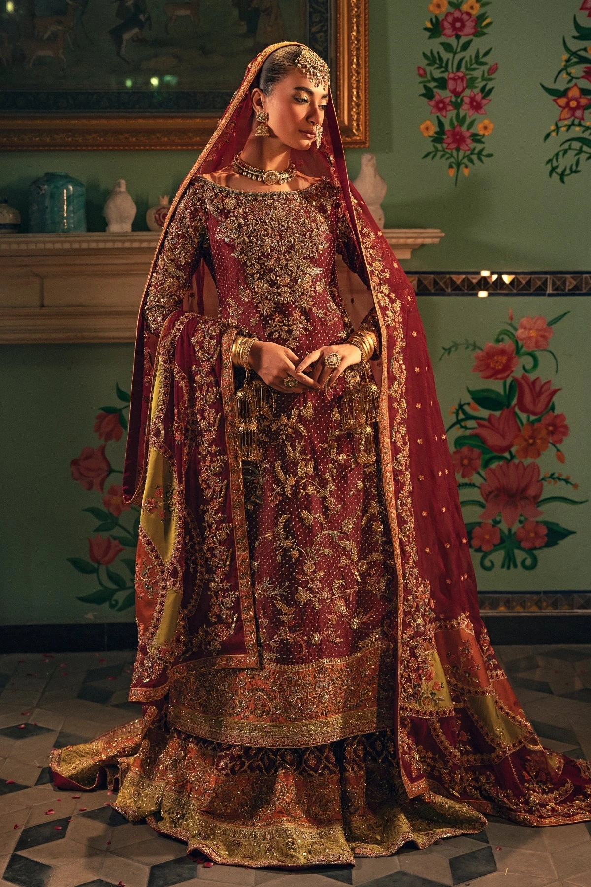 Pakistani Bridal Dress In Kameez And Sharara Style 3 Pakistani Bridal Dress In Kameez And Sharara Style