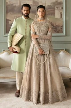 Pakistani Bridal Dress In Net Gown And Dupatta Style 8 Pakistani Bridal Dress In Net Gown And Dupatta Style -LuxPak Bridal Studio Store PakistaniBridalDressinNetGownandDupattaStyleOnline