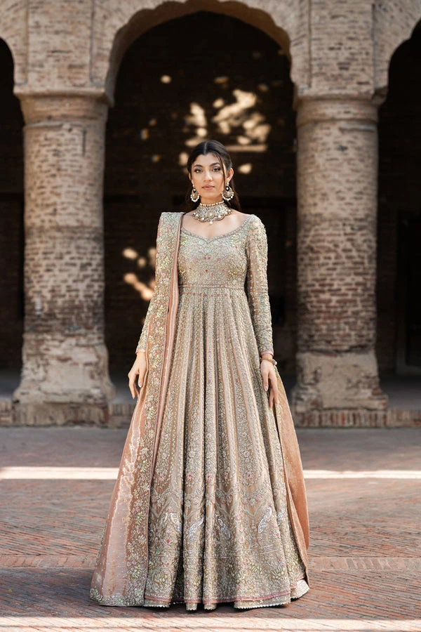 Pakistani Bridal Dress In Pishwas Frock Lehenga Style 5 Pakistani Bridal Dress In Pishwas Frock Lehenga Style - Image 3
