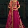 Pakistani Bridal Dress In Purple Lehenga Shirt Style