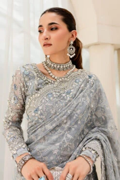 Pakistani Bridal Dress In Royal Saree Style For Wedding 13 Pakistani Bridal Dress In Royal Saree Style For Wedding -LuxPak Bridal Studio Store PakistaniBridalDressinRoyalSareeStyleforWeddingOnline