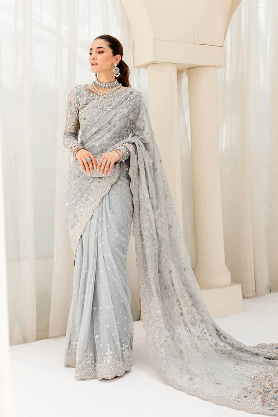 Pakistani Bridal Dress In Royal Saree Style For Wedding 8 Pakistani Bridal Dress In Royal Saree Style For Wedding - Image 6
