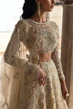 Pakistani Bridal Dress In Yellow Choli Lehenga Style -LuxPak Bridal Studio Store PakistaniBridalDressinYellowCholiLehengaStyleOnline