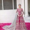 Pakistani Bridal Outfit In Magenta Lehenga Gown Style 2 Pakistani Bridal Outfit In Magenta Lehenga Gown Style -LuxPak Bridal Studio Store PakistaniBridalOutfitinMagentaLehengaGownStyle