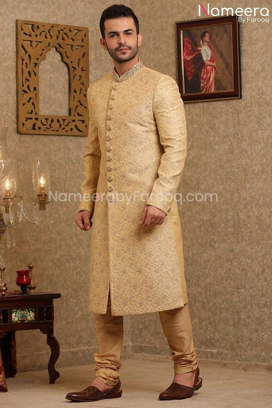 Pakistani Dulha Sherwani For Wedding Online 2021 #GR88 5 Pakistani Dulha Sherwani For Wedding Online 2021 #GR88 - Image 3