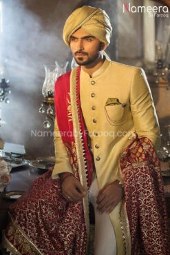 Pakistani Dulha Sherwani In Mint Green Color 2021 #GR38