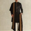 Pakistani Groom Black Sherwani For Wedding Wear #GN96 -LuxPak Bridal Studio Store PakistaniGroomBlackSherwaniforWeddingWear