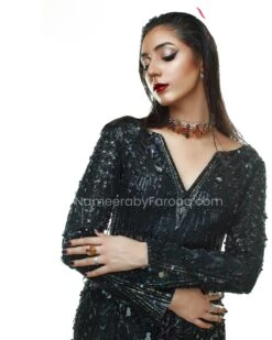 Latest Bridal Maxi Dress Pakistani In Black #BS502 -LuxPak Bridal Studio Store PakistaniMaxi 39decedf 6f4c 48a6 b947 89e9f92ea5b9