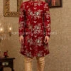 Pakistani Red Velvet Sherwani For Wedding Online #GR89