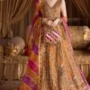 Pakistani Wedding Dress Luxury Mustard Yellow Embroidered Pishwas Frock
