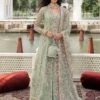 Pakistani Wedding Dress In Green Kameez Sharara Style -LuxPak Bridal Studio Store PakistaniWeddingDressinGreenKameezShararaStyle