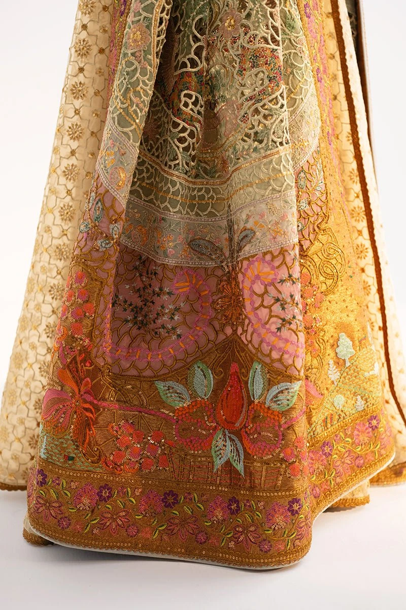 Pakistani Wedding Dress In Ivory Angrakha Frock Style 5 Pakistani Wedding Dress In Ivory Angrakha Frock Style - Image 3