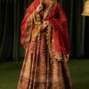 Pakistani Wedding Dress In Maroon Lehenga Choli Style -LuxPak Bridal Studio Store PakistaniWeddingDressinMaroonLehengaCholiStyle