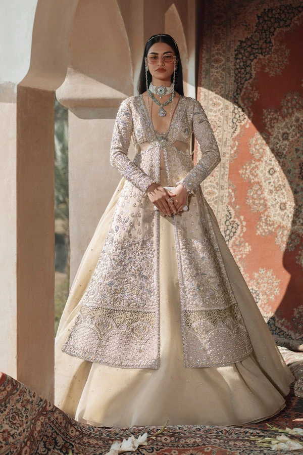 Pakistani Wedding Dress In Open Kameez Lehenga Style 3 Pakistani Wedding Dress In Open Kameez Lehenga Style