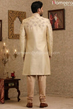 Pakistani Wedding Sherwani For Groom Online 2021 #GR101 9 Pakistani Wedding Sherwani For Groom Online 2021 #GR101 -LuxPak Bridal Studio Store PakistaniWeddingSherwaniforGroomOnline2021 3
