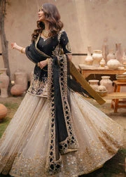 Pakistani Bridal Dress Black Lehenga With Short Shirt Dress 6 Pakistani Bridal Dress Black Lehenga With Short Shirt Dress - Image 4