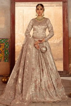 Pakistani Bridal Dress Copper Peach Lehenga Choli