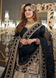 Pakistani Bridal Dress Black Lehenga With Short Shirt Dress 5 Pakistani Bridal Dress Black Lehenga With Short Shirt Dress - Image 3