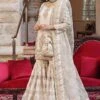 Pakistani Bridal Dress Off-White Short Shirt With Gipsy Gharara -LuxPak Bridal Studio Store Pakistani Bridal Dress Off White Short Shirt with Gipsy Gharara