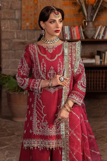 Pakistani Bridal Dress Red Bridal Sharara And Short Shirt 4 Pakistani Bridal Dress Red Bridal Sharara And Short Shirt - Image 2