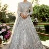Pakistani Bridal Dress Silver Lehenga Pishwas Dresses -LuxPak Bridal Studio Store Pakistani Bridal Dress Silver Lehenga Pishwas Dresses