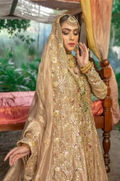 Pakistani Bridal Dress In Royal Frock And Lehenga Style -LuxPak Bridal Studio Store Pakistani Bridal Dress in Royal Frock and Lehenga