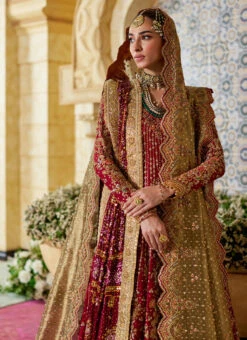 Pakistani Bridal Dress Classic Farshi Bridal Lehenga -LuxPak Bridal Studio Store Pakistani Bridal Farshi Lehenga