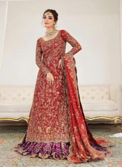 Pakistani Bridal Dress Red Kameez And Lehenga Style