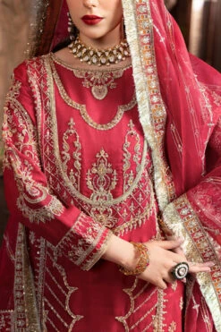 Pakistani Bridal Dress Red Bridal Sharara And Short Shirt 12 Pakistani Bridal Dress Red Bridal Sharara And Short Shirt -LuxPak Bridal Studio Store Pakistani Bridal Red Bridal Sharara and Short Shirt