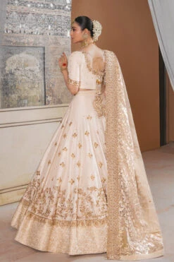 Pakistani Bridal Dress Golden White Lehenga Choli With Dupatta 6 Pakistani Bridal Dress Golden White Lehenga Choli With Dupatta -LuxPak Bridal Studio Store Pakistani Dress Golden White Lehenga Choli with Dupatta