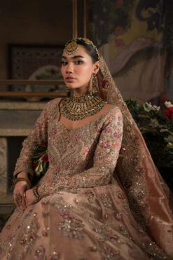 Pakistani Bridal Dress Peach Peshwas And Lehenga Style 11 Pakistani Bridal Dress Peach Peshwas And Lehenga Style -LuxPak Bridal Studio Store Pakistani Dress Peach Peshwas and Lehenga Style