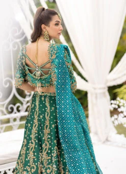 Pakistani Bridal Dresses Color Emerald Pakistani Lehenga Choli -LuxPak Bridal Studio Store Pakistani Dresses Emerald Lehenga Choli