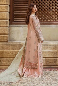 Peach Pink Heavily Embellished Pakistani Wedding Dress Kameez Gharara -LuxPak Bridal Studio Store PeachPinkEmbellishedPakistaniWeddingDressKameezGharara