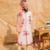 Designer Mens Sherwani In Peach Sherwani Style #GN35 -LuxPak Bridal Studio Store PeachSherwani