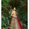 Pishwas Lehenga Golden Bridal Dress Pakistani #BS762