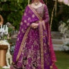 Plum Pakistani Bridal Dress Heavily Embellished Lehenga Choli Dupatta -LuxPak Bridal Studio Store Plum Pakistani Bridal Dress Heavily Embellished Lehenga Dupatta