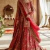 Crimson Red Lehenga Choli Dupatta Bridal Wedding Dress 1 Crimson Red Lehenga Choli Dupatta Bridal Wedding Dress -LuxPak Bridal Studio Store PremiumCrimsonRedLehengaCholiDupattaBridalWeddingDress